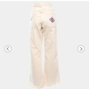 Isabel Marant Cream Denim Frayed Hem size 38